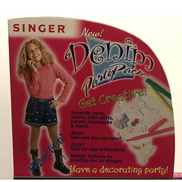 ⭐ NEW ⭐ Singer Decorate Your Denim Party  Pack: Iron & Sew On Denim Decorations - Picture 7 of 9
